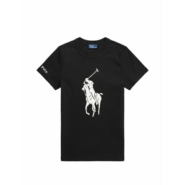 ラルフローレン レディース プルオーバー トップス Logo-print t-shirt Black