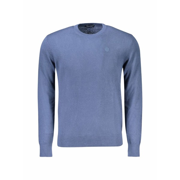 北の方大売り出し メンズ 編み物\u0026ティーシャツ アウター Logo-detail crew neck sweater Blue