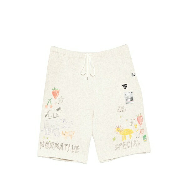 ミハラヤスヒロ メンズ 心地よいズボン下 ボトムス Drawstring shorts Neutrals