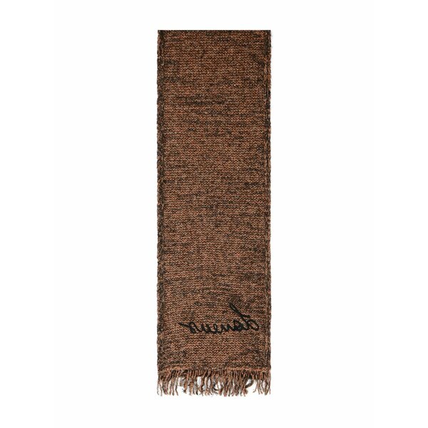 ラネウス メンズ えり巻き・袈裟・えり巻き 付属物 Embroidered fringed scarf Brown
