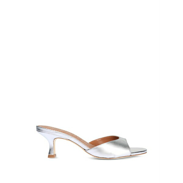 ステゥド レディース サンダル シューズ Brigitte metallic-effect leather sandals Silver