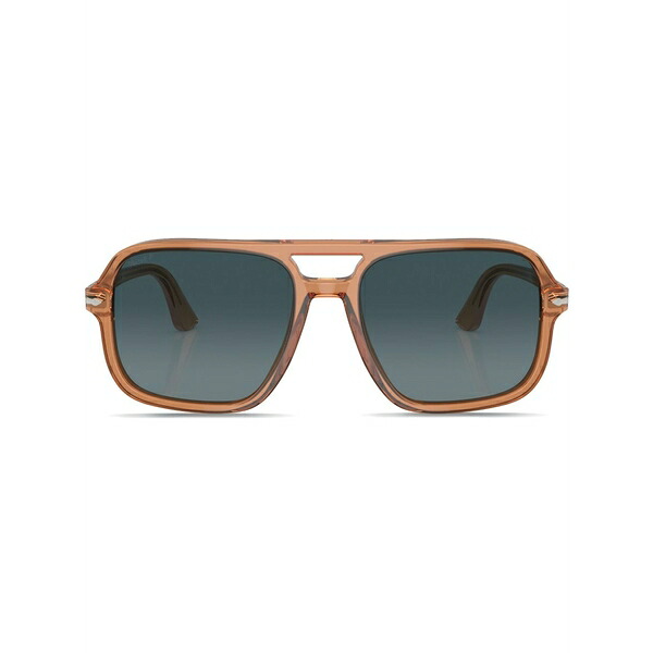 ペルソル メンズ サングラス・アイウェア 付属物 Oversize pilot frame sunglasses Brown