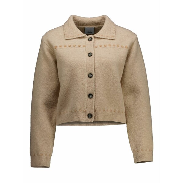 アリュード レディース ジレー アウター Contrast-stitching cardigan Neutrals