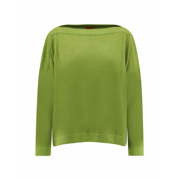 エフカシミア レディース 編み物\u0026スウェーター アウター Boat-neck sweater Green