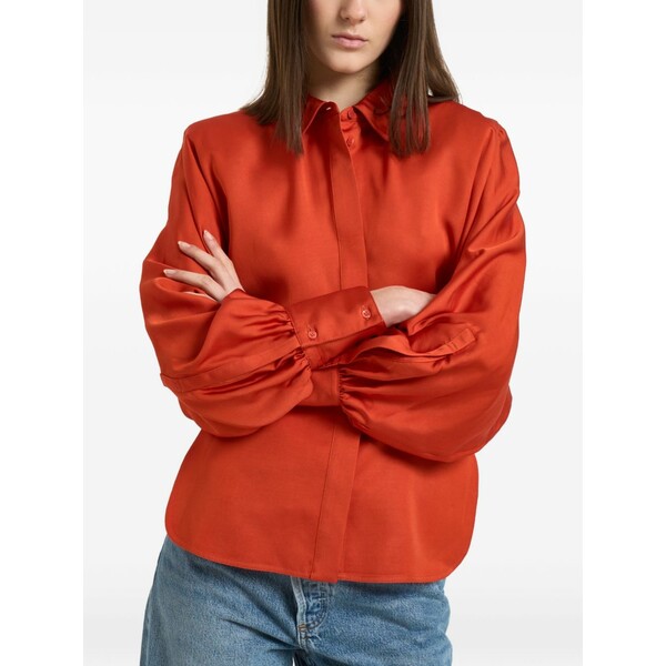イロ レディース プルオーバー トップス Balloon-sleeve shirt Orange