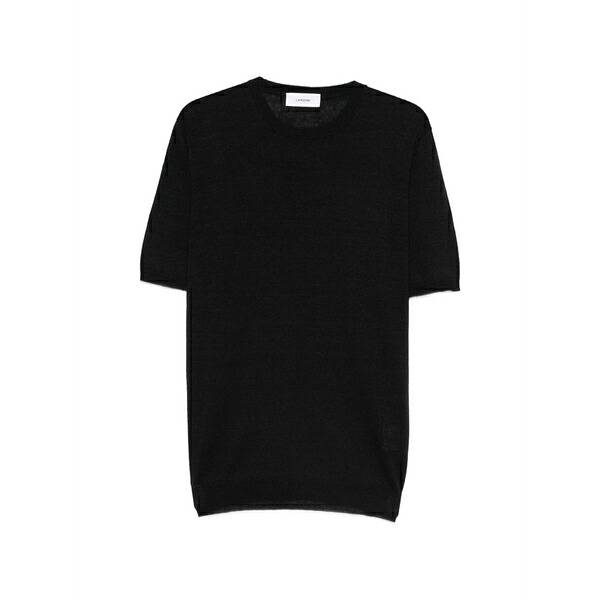 ラルディーニ メンズ プルオーバー トップス Short-sleeve knitted t-shirt Black