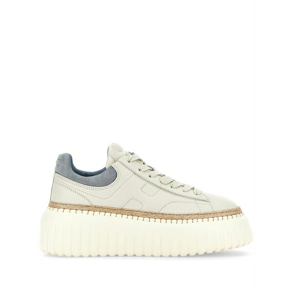 ホー火器 レディース スニーカー シューズ H-stripes leather sneakers Neutrals