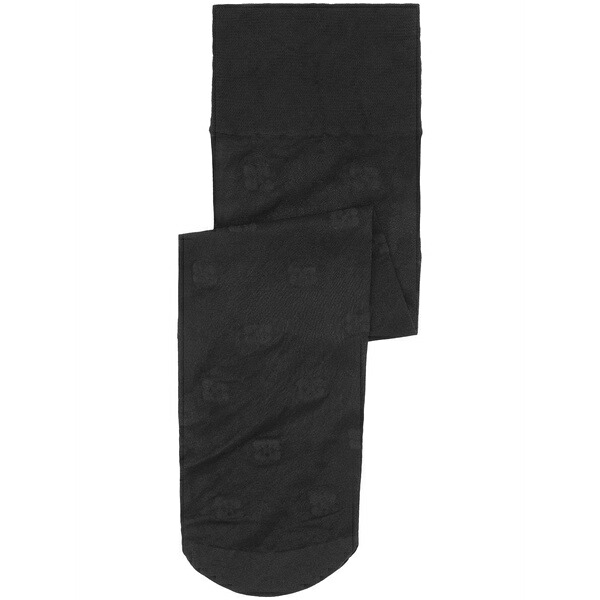 ガニー レディース ソックス アンダーお召しもの Logo-embroidered semi-sheer socks Black