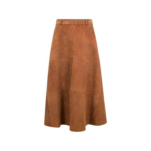セミクチュール レディース スコート ボトムス Panelled suede skirt Brown