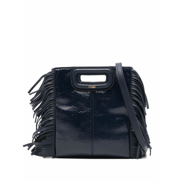 マージュ レディース ハンドバック 御徒面子 Mini m fringe handle cross body bag Blue
