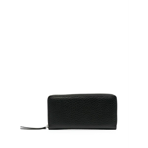 マルタンマルジェラ メンズ 札入れ 佩び物 Four-stitch leather wallet Black