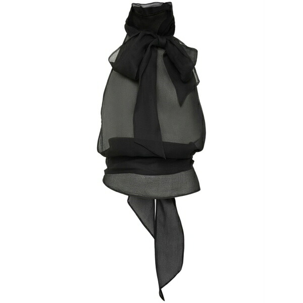 ディースクエアード レディース ティーシャツ トップス Pussy-bow blouse Black