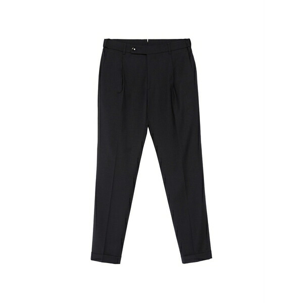 ベルウィッチ メンズ 心地好いズボン下 ボトムス Xretrolong pleated tailored trousers Black