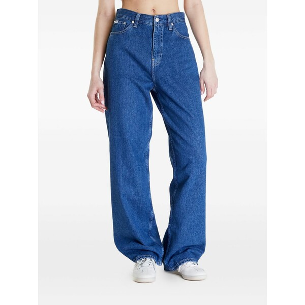 カルバンクライン レディース ジーンズズボン下 ボトムス Back logo patch jeans Blue