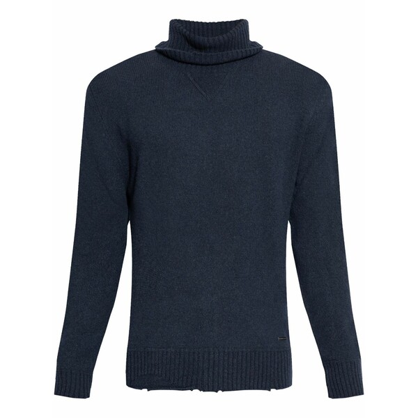 ディースクエアード メンズ 編み物\u0026ティーシャツ アウター Fine-knit roll-neck sweater Blue