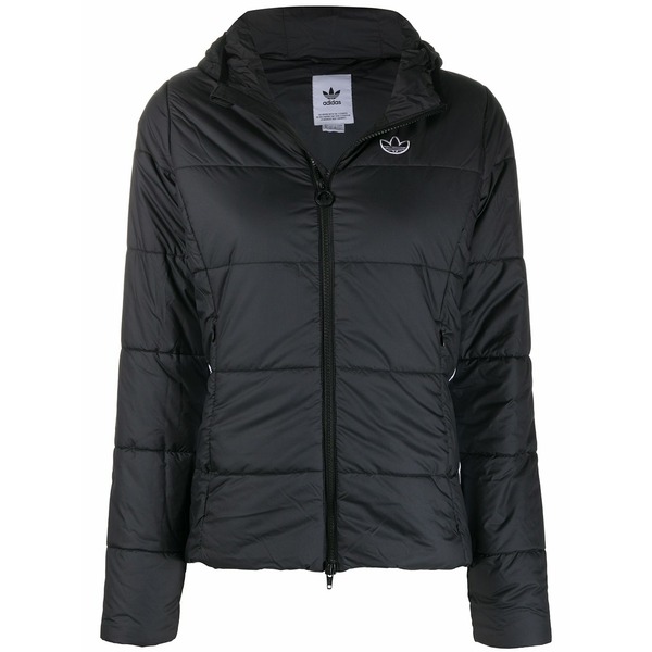 アディダス レディース 上衣＆上衣 アウター Slim logo jacket Black
