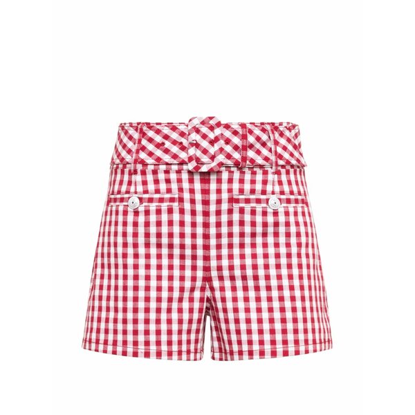 サンクアセプト レディース 心地好いズボン下 ボトムス Allie gingham mini shorts Red