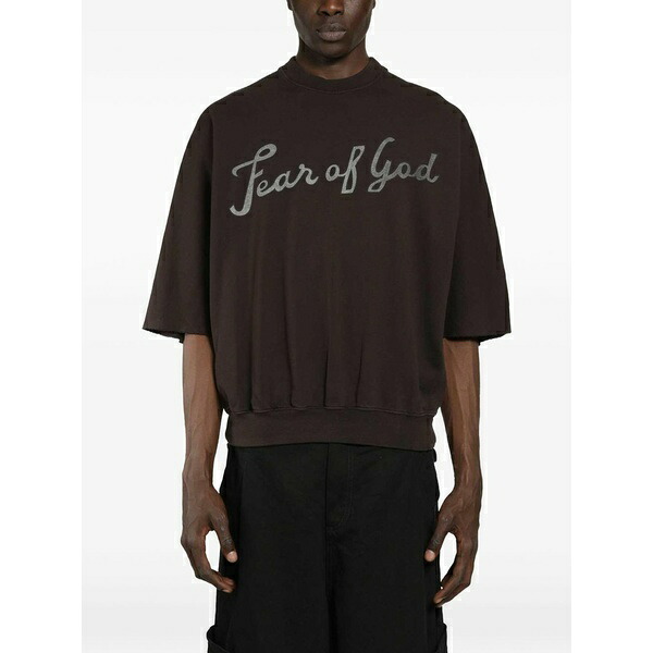 フィアオブゴッド メンズ パーカー・スウェットシャツ アウター 43 cut-sleeve sweatshirt  Brown