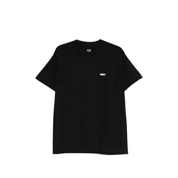 オベイ メンズ ティーシャツ トップス Logo-detail t-shirt Black
