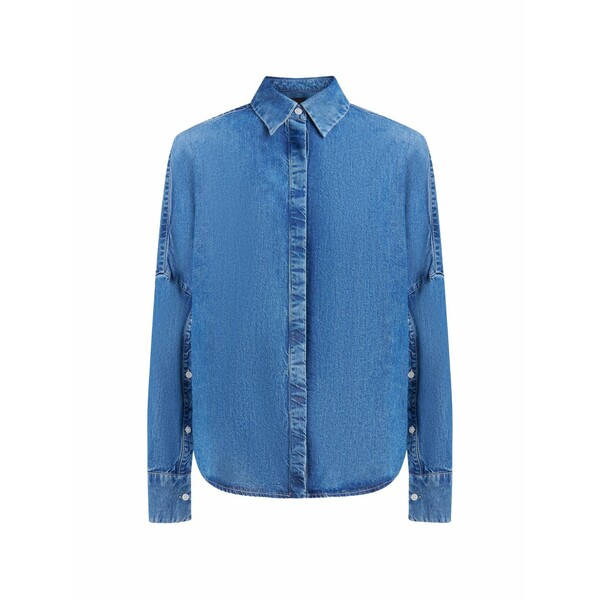 ドンダップ レディース プルオーバー トップス Buttoned shirt Blue