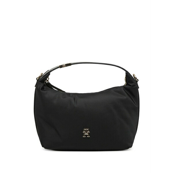 トミー ヒルフィガー レディース トートバッグ バッグ Logo-plaque tote bag Black|asty