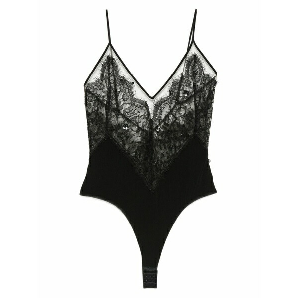 ニッサ レディース カットソー トップス Lace-embellished top Black