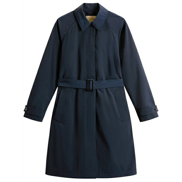 羊毛 一財産 レディース 厚地の外套 アウター Summer trench coat Blue