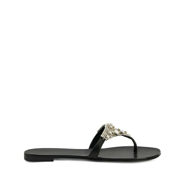 ジュゼッペザノッティ レディース サンダル シューズ Clarett crystal-embellished flat sandals Black