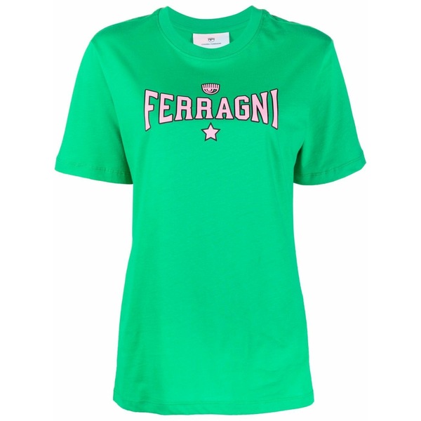 シアラフェラーニ レディース ティーシャツ トップス Logo-print t-shirt Green