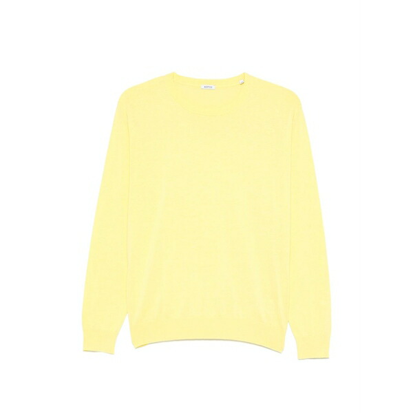 アスペジ レディース 編み物\u0026ティーシャツ アウター Crew-neck sweater Yellow