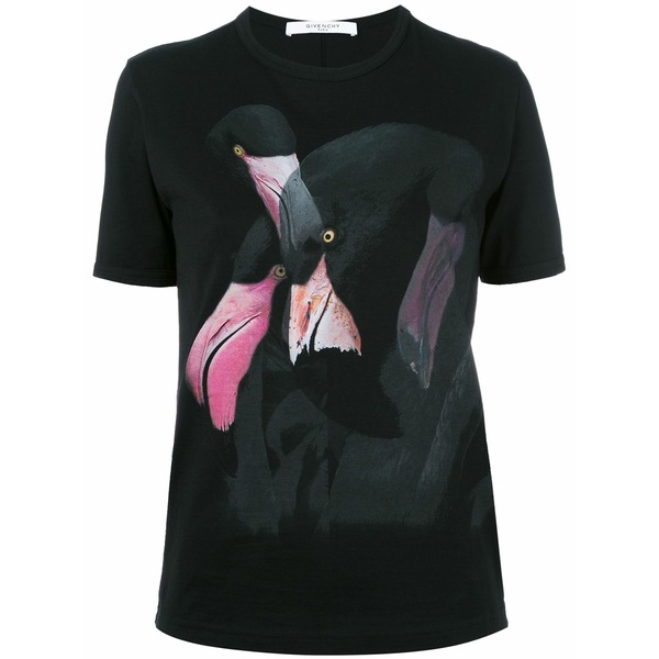 ジバンシー レディース Tシャツ トップス Flamingo print t-shirt Black｜asty