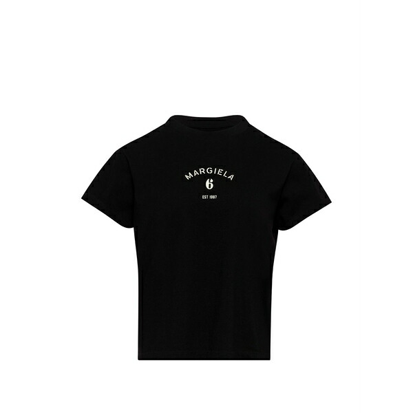 マルタンマルジェラ レディース ティーシャツ トップス Printed signature t-shirt Black
