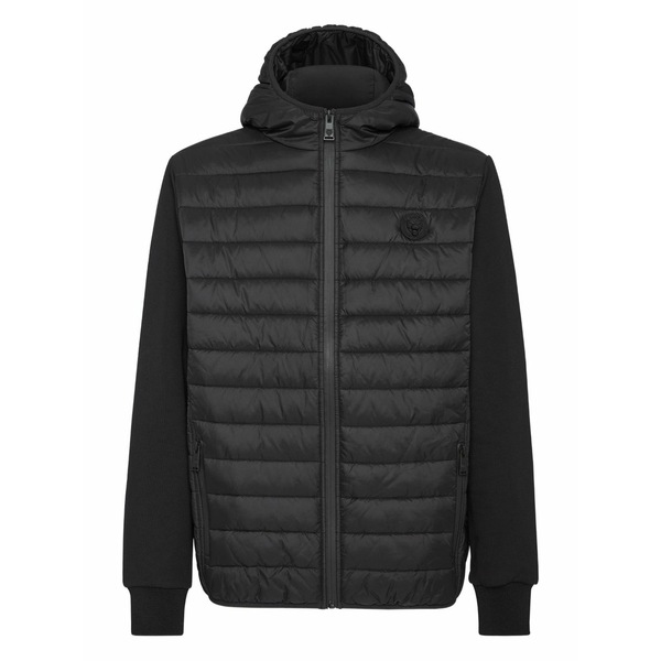 飾り気の無い運動競技 メンズ 上衣＆上衣 アウター Hooded padded jacket Black