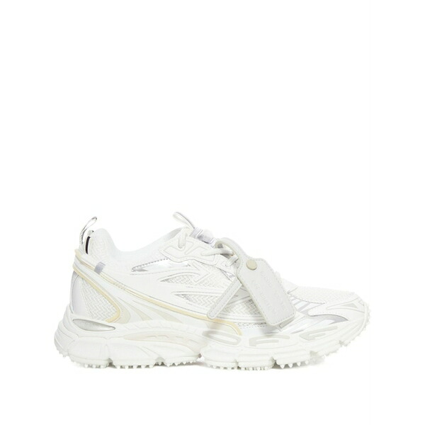 象牙色 レディース スニーカー シューズ Leather-tag lace-up sneakers  White