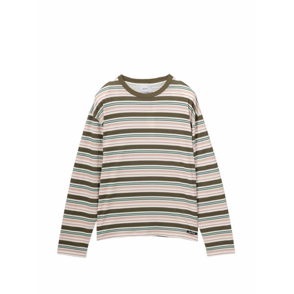 二分の一男の子 レディース ティーシャツ トップス Stripes long sleeves t-shirt Multicolour