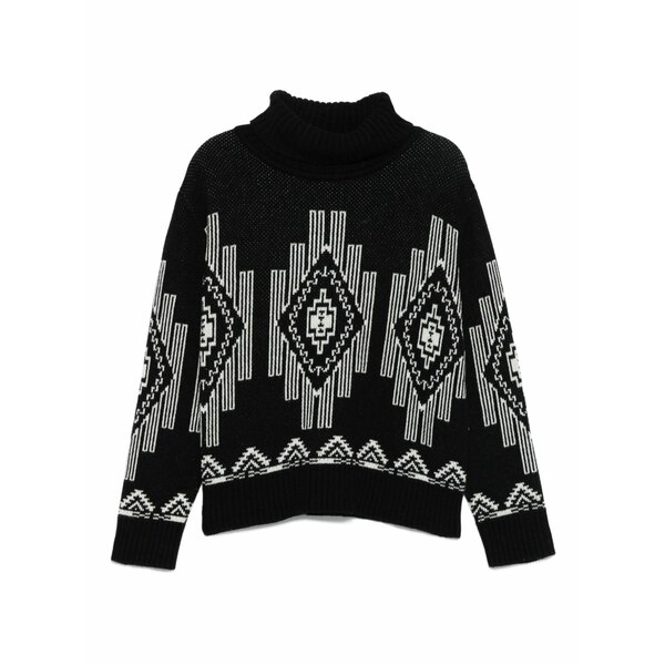 ウィー ノルウェイジャン レディース 編み物\u0026ティーシャツ アウター Pioneer kautokeino sweater Black
