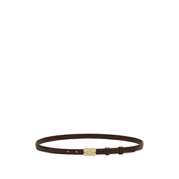 ガニー レディース 胴締め 佩び物 Kat logo-plaque belt Brown