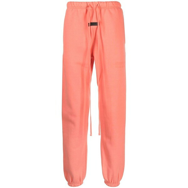 エフオージーエッセンシャルズ メンズ 心地よいズボン下 ボトムス Essentials logo-patch track pants Pink