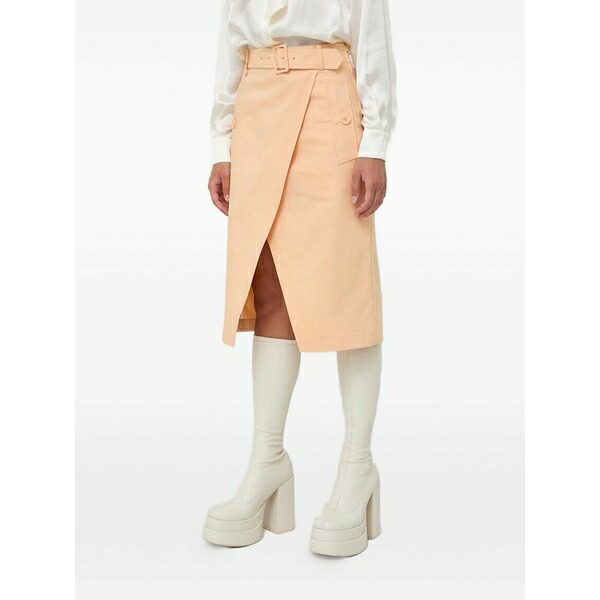 パトリツィア ペペ レディース スコート ボトムス Belted wrap MIDI skirt Neutrals