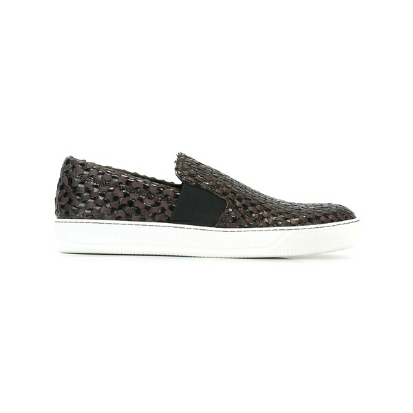 ランバン メンズ スニーカー シューズ pull-on¢ slip-on sneakers Brown|asty