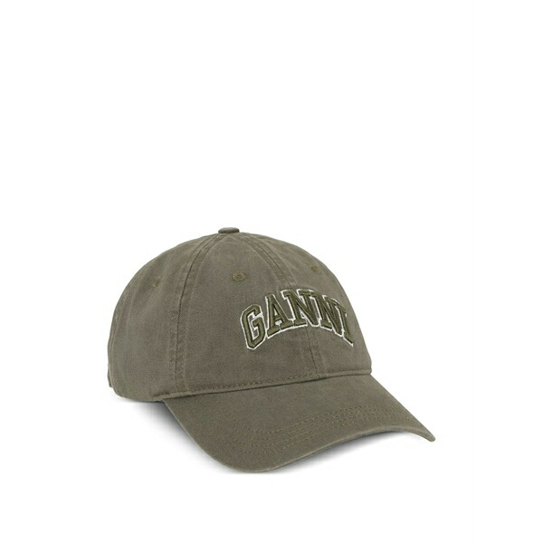 ガニー メンズ 鳥打ち帽 付属物 Logo-embroidered cap Green