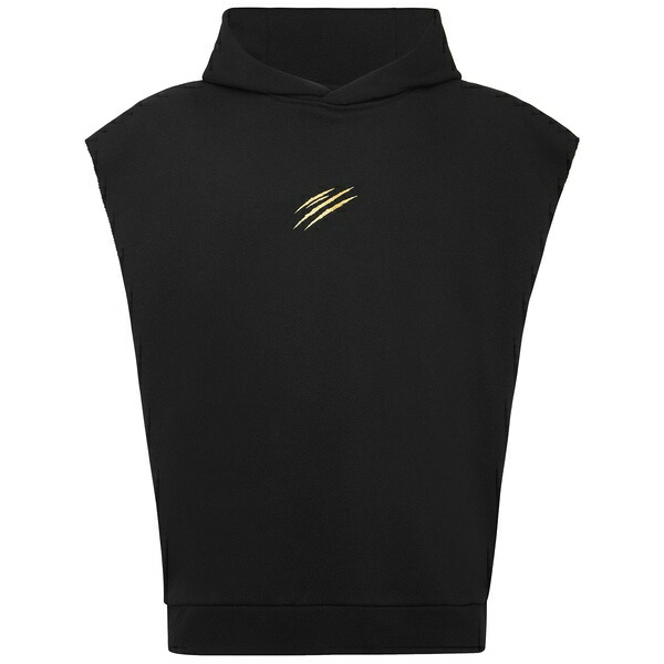 飾り気の無い運動競技 メンズ プルオーバー トップス Label tank top  Black