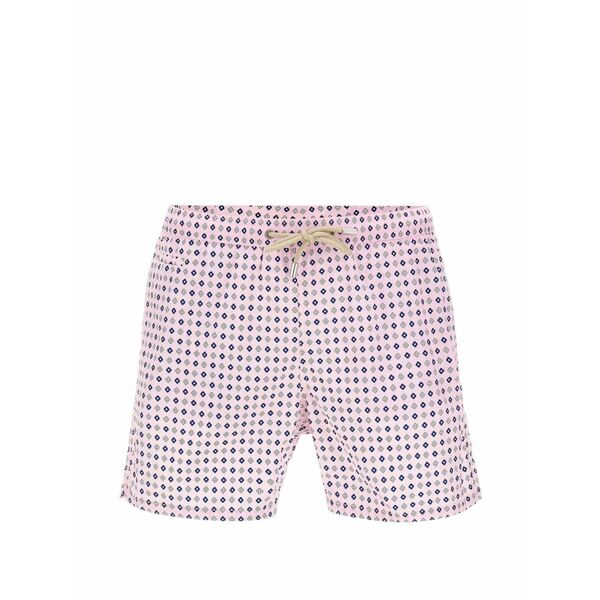 エムシーツーセイントバース メンズ 心地好いズボン下 ボトムス Drawstring geometric print swim shorts Pink