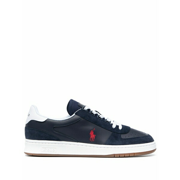 ラルフローレン メンズ スニーカー シューズ Court suede trim sneakers Blue
