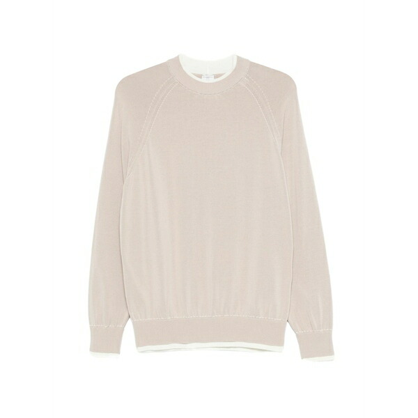 イレブンティ メンズ ティーシャツ トップス Layered-effect t-shirt Neutrals