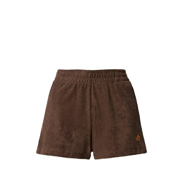 純然たるちょっとの間 レディース 心地よいズボン下 ボトムス Terry-cloth shorts Brown