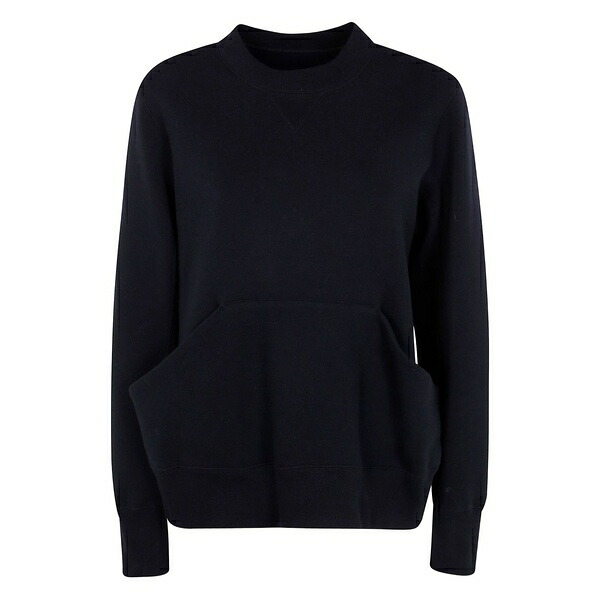 サカイ レディース 編み物\u0026スウェーター アウター Pocket-detail crew-neck sweater Black
