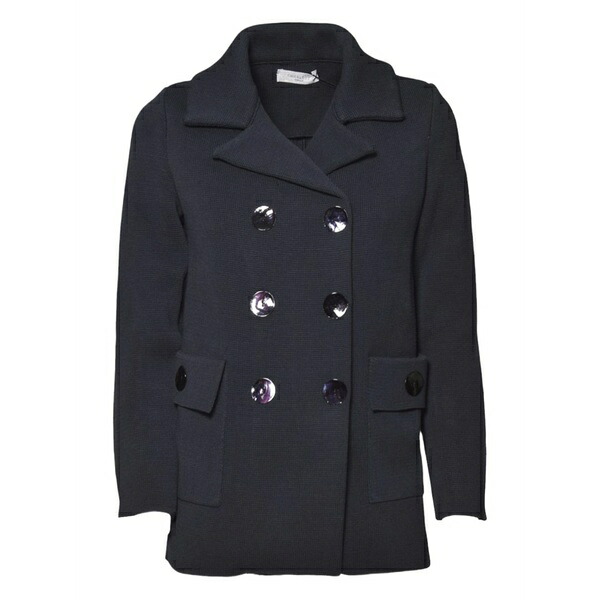 シャルロット レディース 上衣＆上衣 アウター Double-breasted pocket jacket Blue