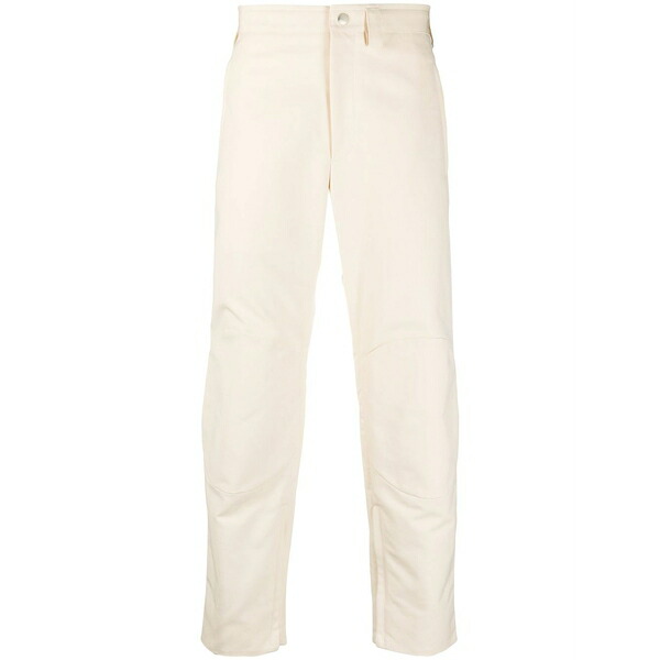ジル・サンダー メンズ 心地よいズボン下 ボトムス Zipped-ankle cotton trousers Neutrals
