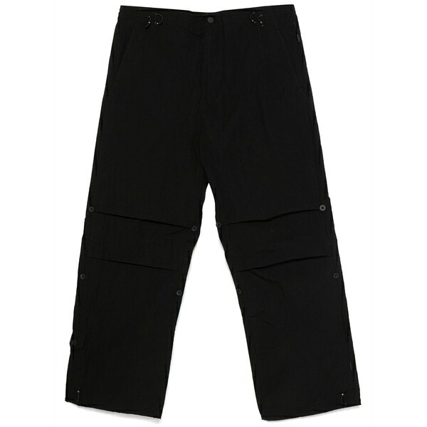 マハリシ メンズ 心地よいズボン下 ボトムス Dart-detail trousers Black